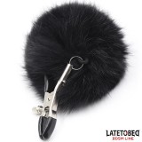 Nippelklemmen mit Schwarzem Fell von Latetobed BDSM Line | Fesselliebe.de
