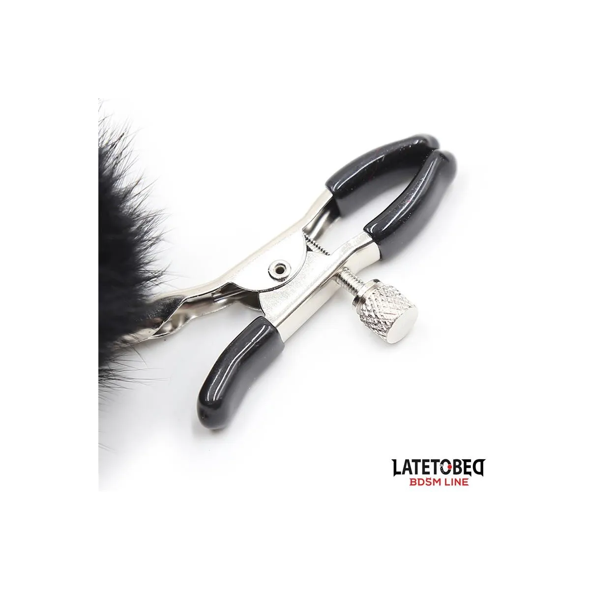 Nippelklemmen mit Schwarzem Fell von Latetobed BDSM Line | Fesselliebe.de