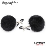 Nippelklemmen mit Schwarzem Fell von Latetobed BDSM Line | Fesselliebe.de