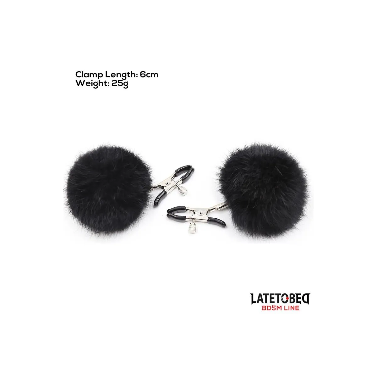 Nippelklemmen mit Schwarzem Fell von Latetobed BDSM Line | Fesselliebe.de