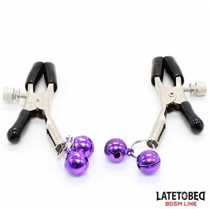 Nippelklemmen mit Glocke von Latetobed BDSM Line | Fesselliebe.de