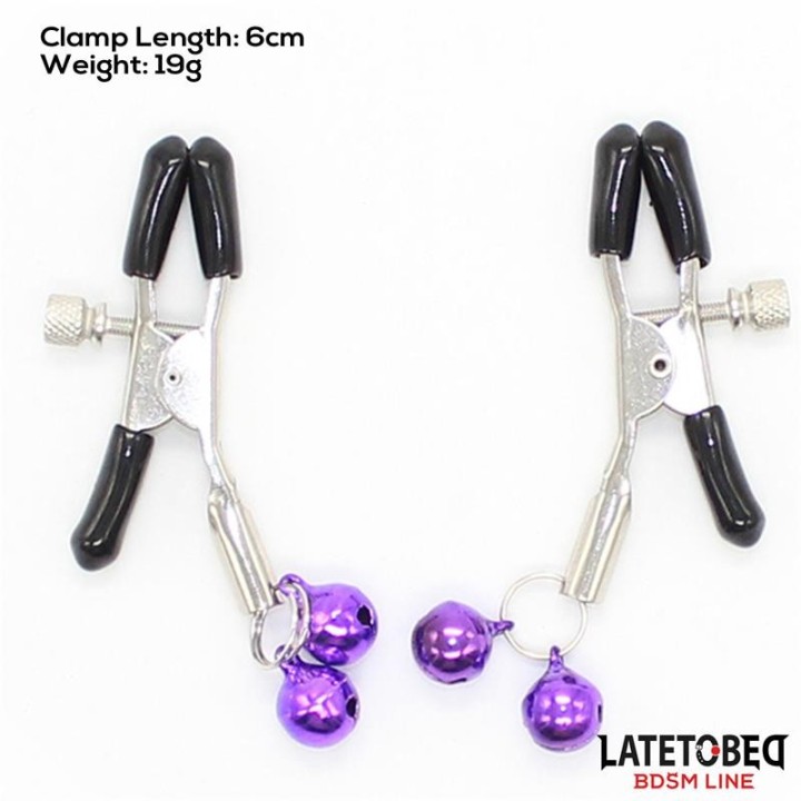 Nippelklemmen mit Glocke von Latetobed BDSM Line | Fesselliebe.de