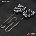 Metall-Blumen-Nippelklemmen mit Kette von Latetobed BDSM Line