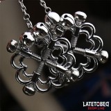 Metall-Blumen-Nippelklemmen mit Kette von Latetobed BDSM Line | Fesselliebe.de