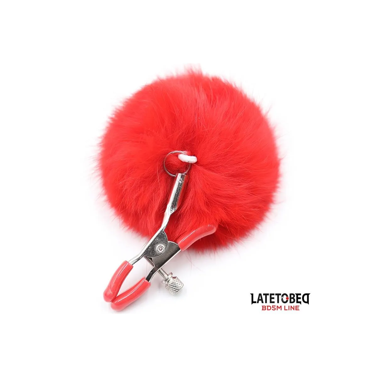 Verstellbare Nippelklemmen mit Fell von Latetobed BDSM Line | Fesselliebe.de