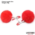 Verstellbare Nippelklemmen mit Fell von Latetobed BDSM Line