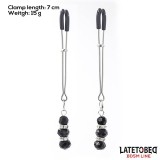 Nippelklemmen mit Glasperlen von Latetobed BDSM Line | Fesselliebe.de