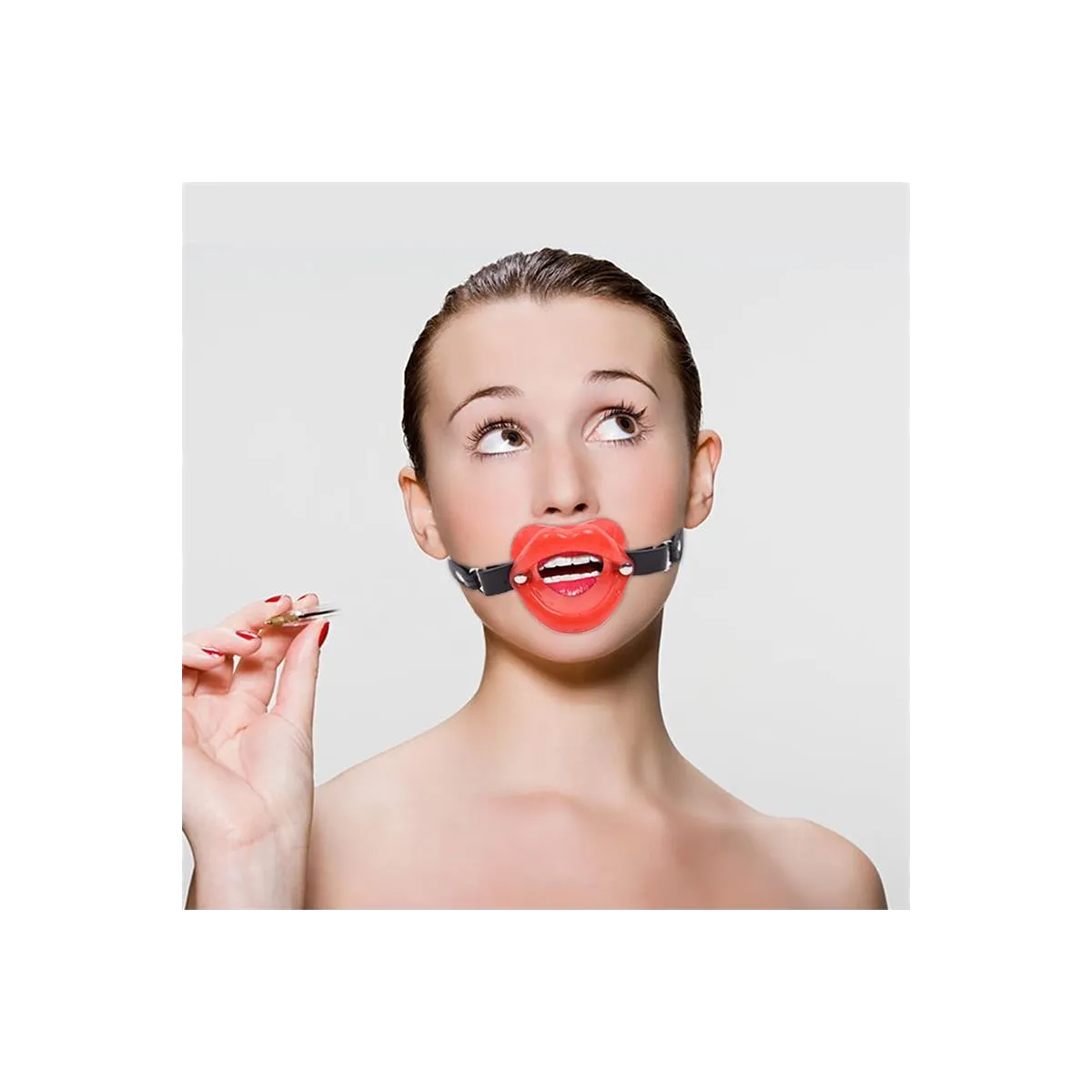 Lippenknebel, Mundförmig, Verstellbar 39-58 cm von Latetobed BDSM Line | Fesselliebe.de