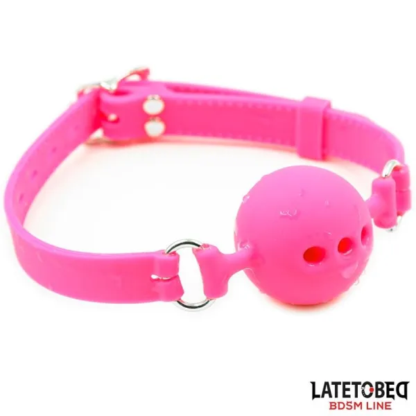 Atmungsaktiver Ballknebel aus Silikon S – 4 cm von Latetobed BDSM Line | Fesselliebe.de
