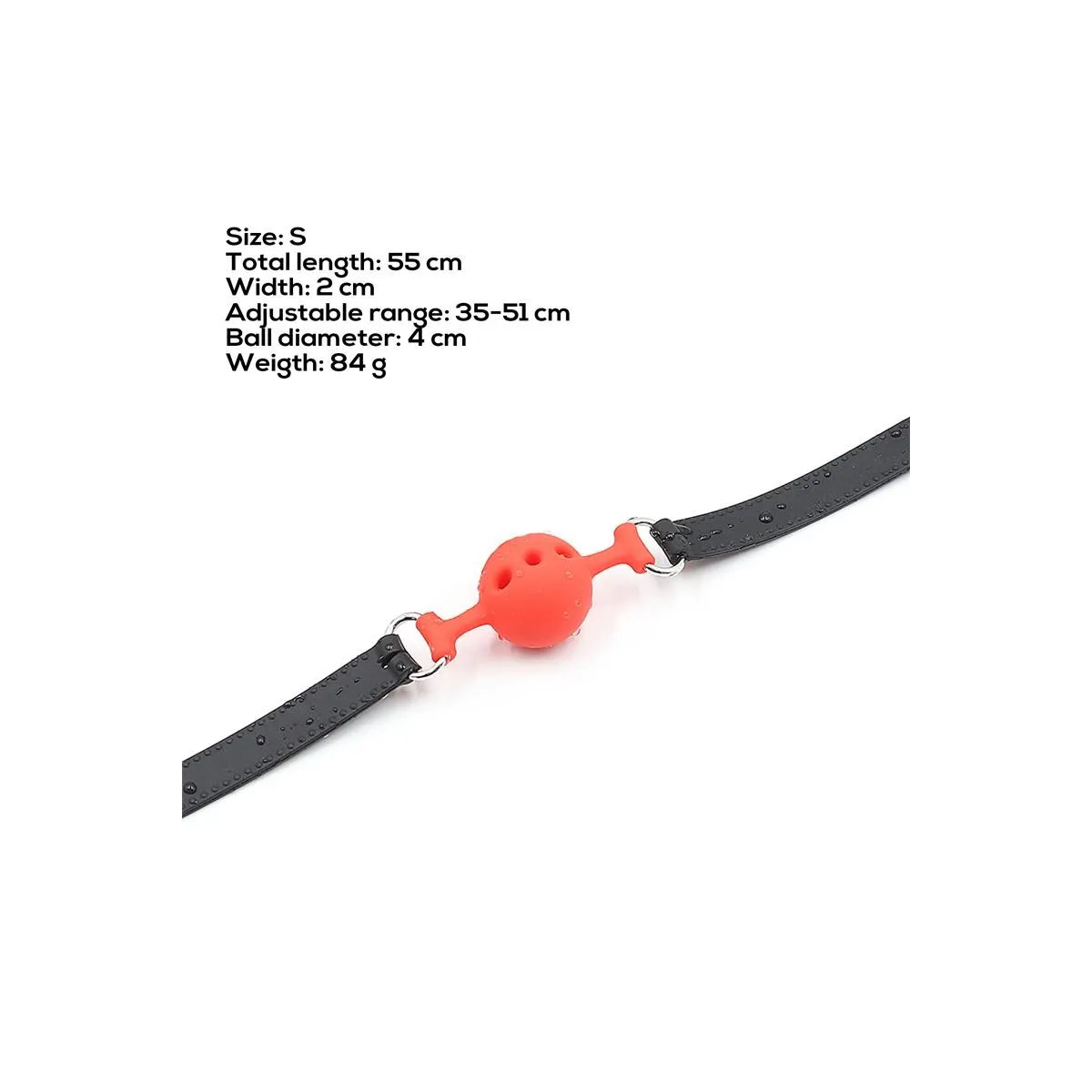 Atmungsaktiver Ballknebel aus Silikon S – 4 cm von Latetobed BDSM Line | Fesselliebe.de