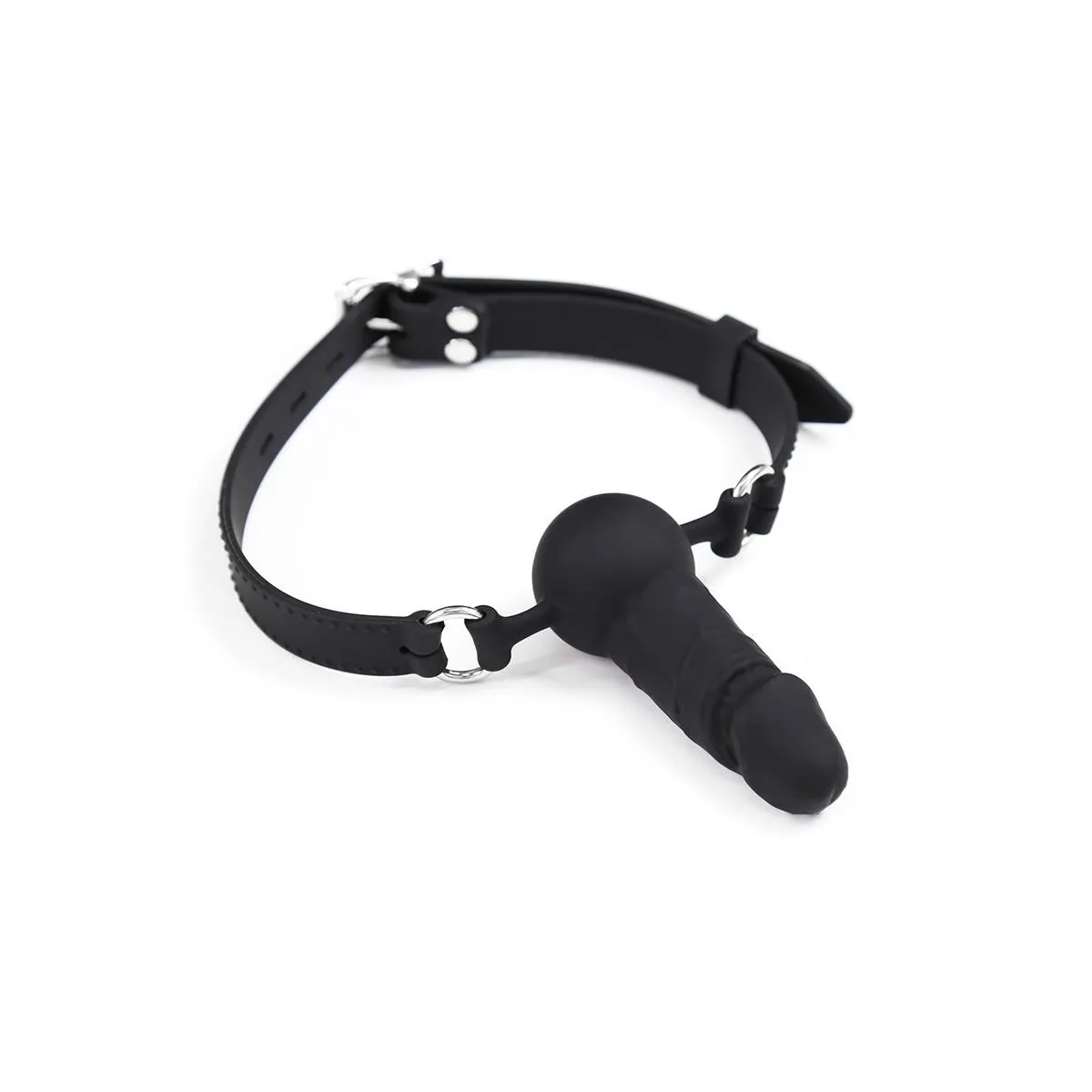 Verstellbarer Dildo-Ballknebel aus Silikon 36-52 cm von Latetobed BDSM Line | Fesselliebe.de