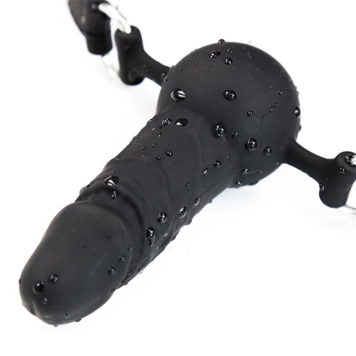 Verstellbarer Dildo-Ballknebel aus Silikon 36-52 cm von Latetobed BDSM Line | Fesselliebe.de