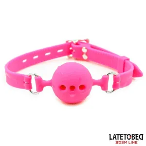 Atmungsaktiver Ballknebel aus Silikon M – 4,5 cm von Latetobed BDSM Line | Fesselliebe.de