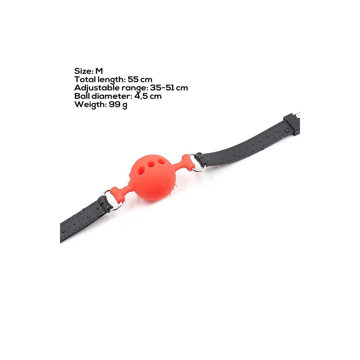 Silikon-Atmungsaktiver Ballknebel M – 4,5 cm von Latetobed BDSM Line | Fesselliebe.de