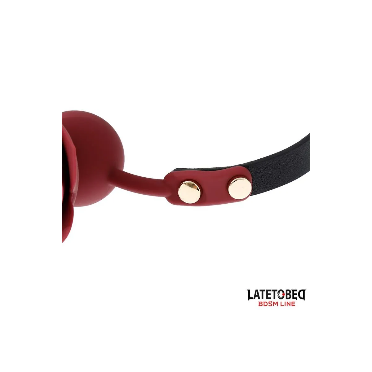 Atmungsaktiver Silikon-Ballknebel mit Rose Verstellbar 47–56 cm von Latetobed BDSM Line | Fesselliebe.de