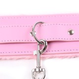 Halsband mit Leine Pastellrosa von Latetobed BDSM Line | Fesselliebe.de