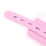 Halsband mit Leine Pastellrosa von Latetobed BDSM Line | Fesselliebe.de