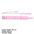 Halsband mit Leine Pastellrosa von Latetobed BDSM Line