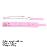 Halsband mit Leine Pastellrosa von Latetobed BDSM Line | Fesselliebe.de