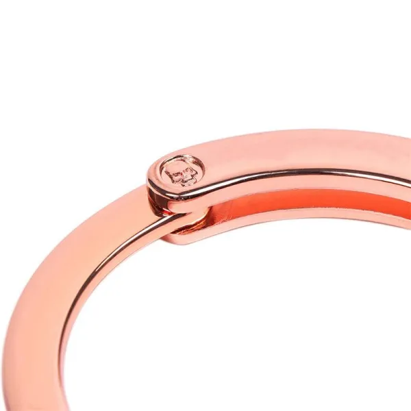 Roségoldene Handschellen mit Totenkopfschlüsseln von Latetobed BDSM Line | Fesselliebe.de