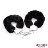 3-Teiliges Set Maske, Handschellen und Federn Schwarz von Latetobed BDSM Line | Fesselliebe.de