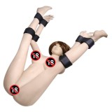 Fesselset mit Handschellen und Fussfesseln, Verstellbar von Latetobed BDSM Line | Fesselliebe.de