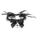 Halsband mit Schleife, Glocke und Spitze von Latetobed BDSM Line