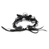 Halsband mit Schleife, Glocke und Spitze von Latetobed BDSM Line | Fesselliebe.de