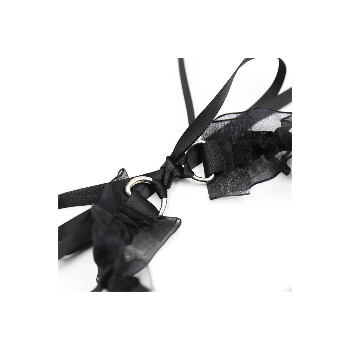 Halsband mit Schleife, Glocke und Spitze von Latetobed BDSM Line | Fesselliebe.de