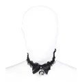 Halsband mit Schleife, Glocke und Spitze von Latetobed BDSM Line