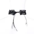 Halsband mit Schleife, Glocke und Spitze von Latetobed BDSM Line