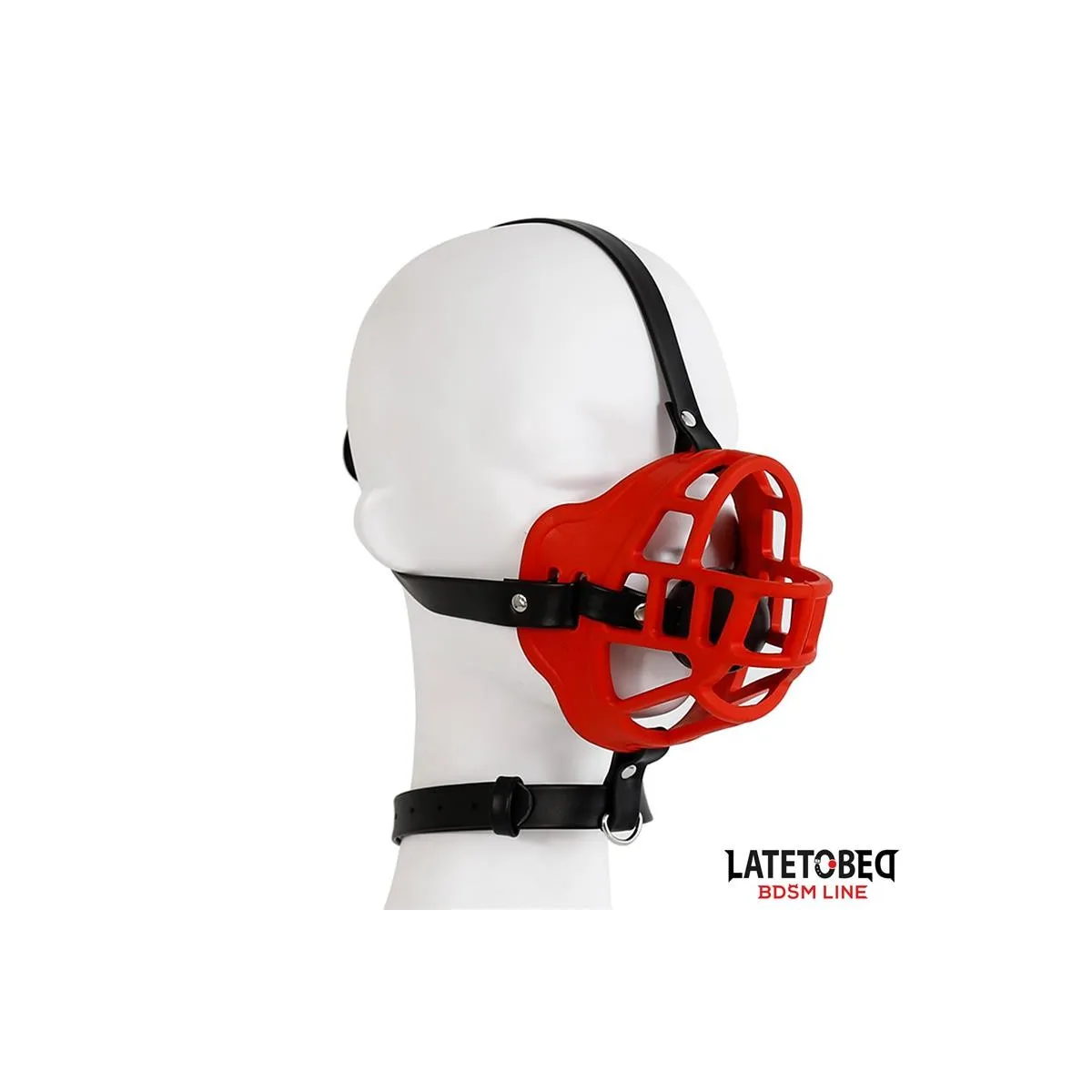 Maulkorb mit Atmungsaktivem Knebelball von Latetobed BDSM Line | Fesselliebe.de