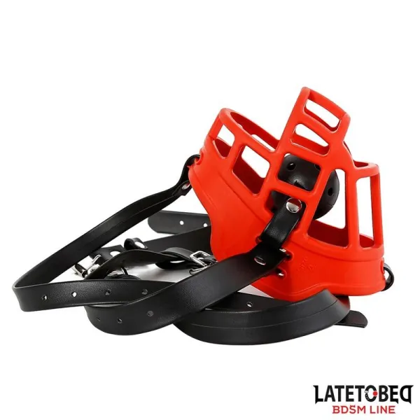 Maulkorb mit Atmungsaktivem Knebelball von Latetobed BDSM Line | Fesselliebe.de