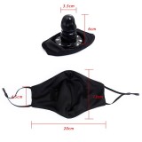 Gesichtsmaske mit Abnehmbarem Dildo von Latetobed BDSM Line | Fesselliebe.de