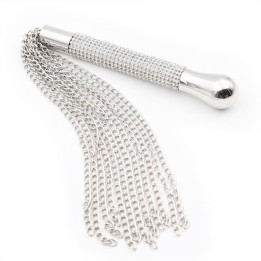 Peitsche mit Kette und Quaste mit Strassgriff von Latetobed BDSM Line | Fesselliebe.de