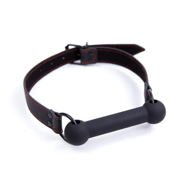 Knochenknebelball, Verstellbar, Silikon, Schwarz von Latetobed BDSM Line | Fesselliebe.de