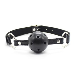 Atmungsaktiver Ballknebel 4,5 cm Schwarz von Latetobed BDSM Line | Fesselliebe.de