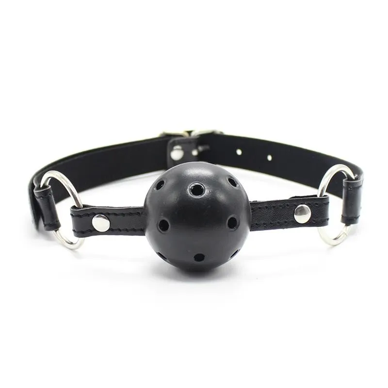Atmungsaktiver Ballknebel 4,5 cm Schwarz von Latetobed BDSM Line | Fesselliebe.de
