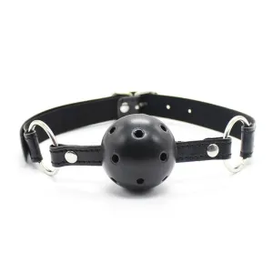 Atmungsaktiver Ballknebel 4,5 cm Schwarz von Latetobed BDSM Line | Fesselliebe.de
