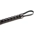 Peitsche mit Rautenmuster und Metallbeschlägen, 39 cm, Schwarz von Latetobed BDSM Line