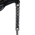 Peitsche mit Rautenmuster und Metallbeschlägen, 39 cm, Schwarz von Latetobed BDSM Line