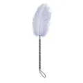 Feder-Kitzler mit Umwicklung 46 cm Schwarz/Weiss von Latetobed BDSM Line