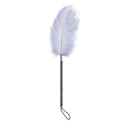 Feder-Kitzler mit Umwicklung 46 cm Schwarz/Weiss von Latetobed BDSM Line | Fesselliebe.de