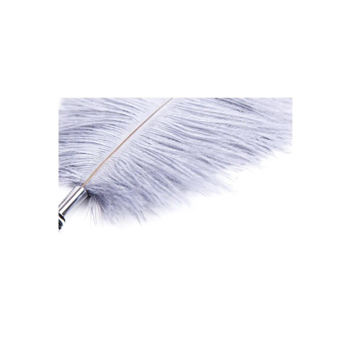 Feder-Kitzler mit Umwicklung 46 cm Schwarz/Weiss von Latetobed BDSM Line | Fesselliebe.de