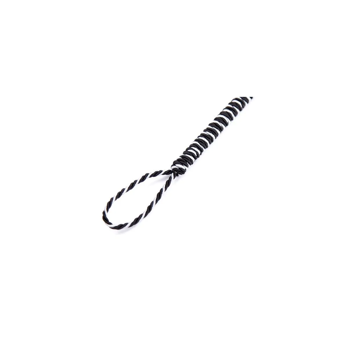 Feder-Kitzler mit Umwicklung 46 cm Schwarz/Weiss von Latetobed BDSM Line | Fesselliebe.de