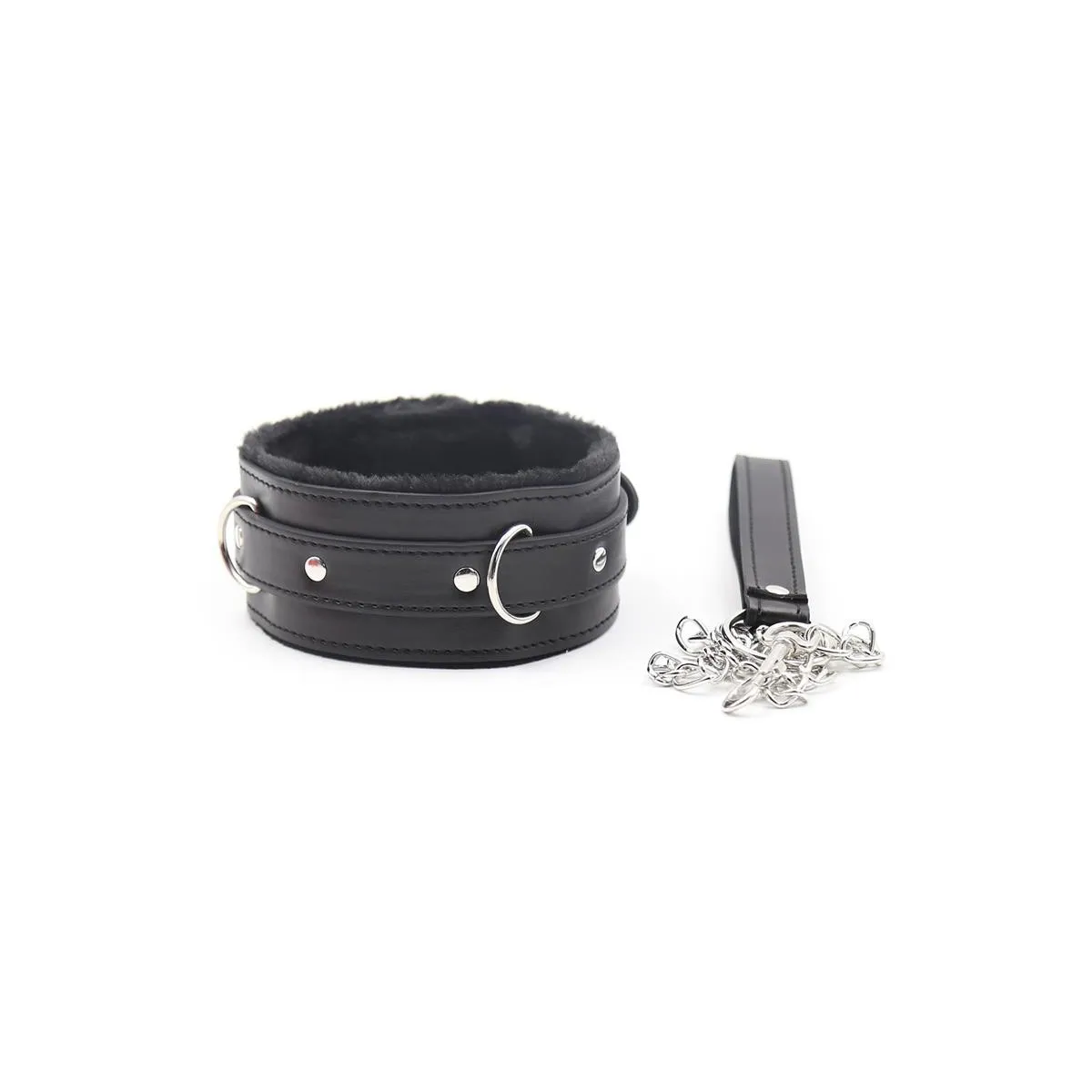 Halsband mit Metallleine Schwarz von Latetobed BDSM Line | Fesselliebe.de