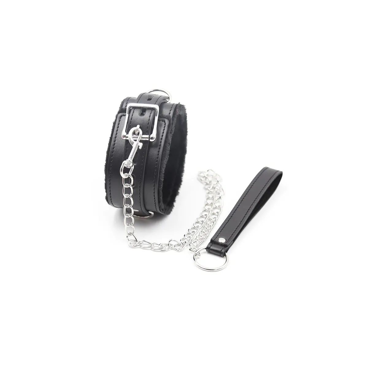 Halsband mit Metallleine Schwarz von Latetobed BDSM Line | Fesselliebe.de