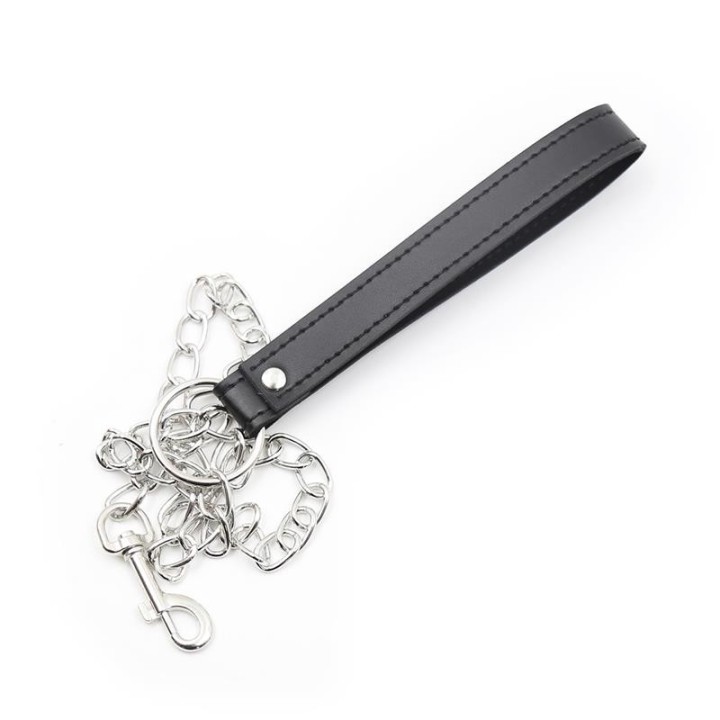 Halsband mit Metallleine Schwarz von Latetobed BDSM Line | Fesselliebe.de