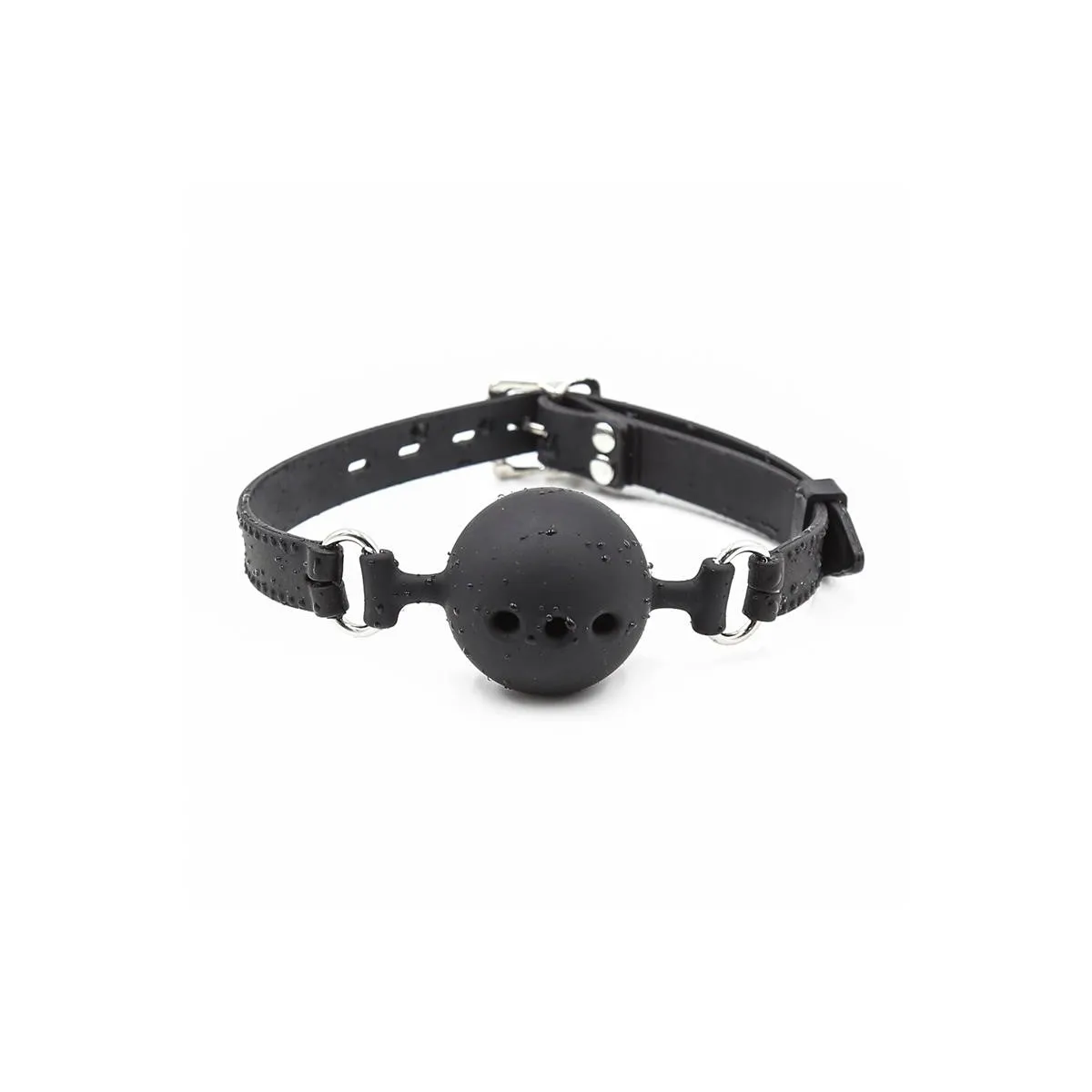 Atmungsaktiver Silikon-Ballknebel 4,5 cm Grösse M Schwarz von Latetobed BDSM Line | Fesselliebe.de