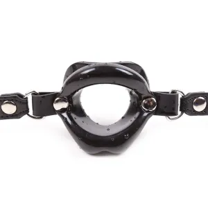 Knebelball Mundförmig Schwarz von Latetobed BDSM Line